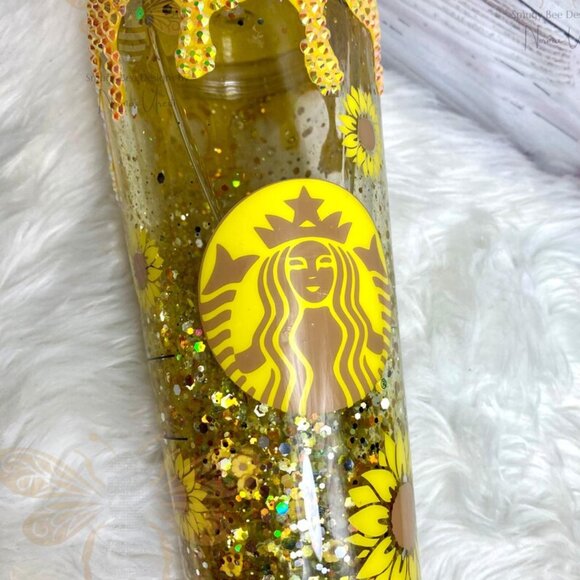 Starbucks Snowglobe Sunflower Lover Tumbler Cup - Picture 3 of 5